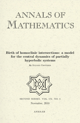 Birth of Homoclinic Intersections: a Model for the Central Dynamics of Partially Hyperbolic Systems