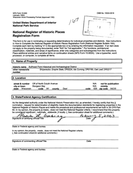 National Register of Historic Places Registration Form