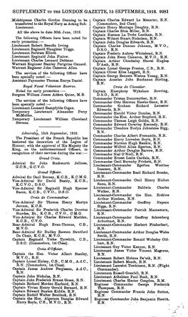 Supplement to the London Gazette, 15 September, 1916