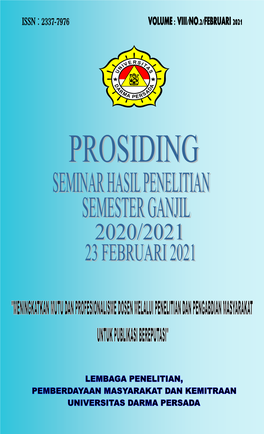 Prosiding Seminar Hasil Penelitian Semester Ganjil 2020/2021-ISSN : 2337-7976 VOLUME VIII / NO