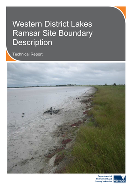 Western District Lakes Ramsar Site Boundary Description