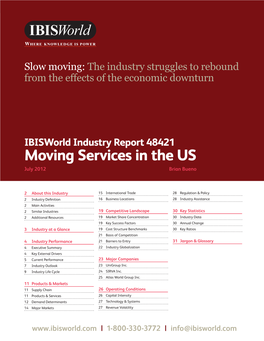 Moving Services in the US July 2012 1