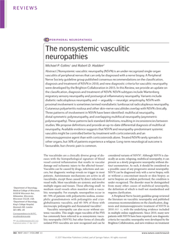 The Nonsystemic Vasculitic Neuropathies