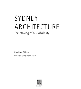 SYDNEY ARCHITECTURE the Making of a Global City