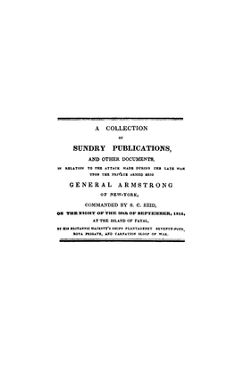 Sundry Publications, and Other Documents