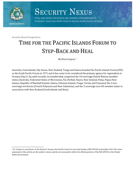 The Pacific Islands Forum Has Lost Five of Its Eighteen Members In