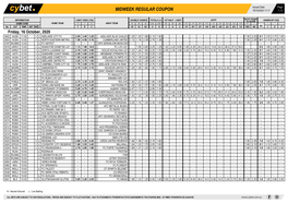 Midweek Regular Coupon 16/10/2020 11:11 1 / 5