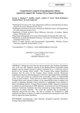 Nanodiamond Evidence for the Younger Drays Impact Hypothesis