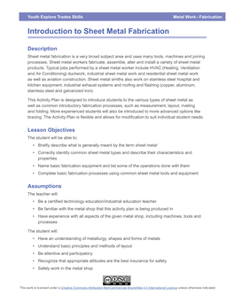 Introduction to Sheet Metal Fabrication