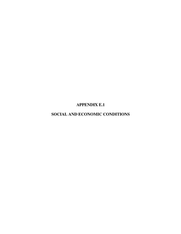 Appendix E.1 Social and Economic Conditions