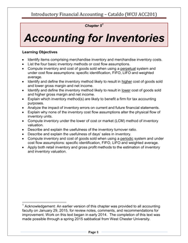 Inventory Turnover Ratio