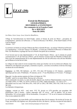 Notice Historique De Lézat