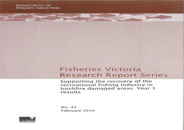 Supporting Recovery of the Recreational Fishing Industry in Bushfire Damaged Areas: Year 1 Results