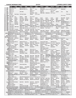 Sunday Morning Grid 8/16/15 Latimes.Com/Tv Times