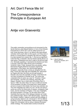 The Correspondence Principle in European Art Antje Von Graevenitz