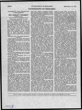 EXTENSIONS of REMARKS September 16, 1981 EXTENSIONS of REMARKS ADDRESS by NAVY SECRETARY Force and a Marine Amphibious Brigade