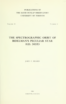 Publications of the David Dunlap Observatory- University of Toronto