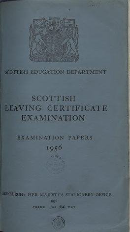 Scottish Leaving Certificate Examination