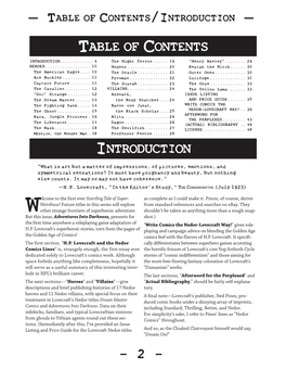 Table of Contents Introduction