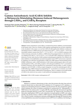 Gamma-Aminobutyric Acid (GABA) Inhibits -Melanocyte-Stimulating Hormone-Induced Melanogenesis Through GABAA and GABAB Receptors