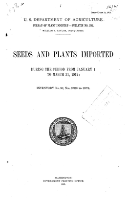 Seeds and Plants Imported