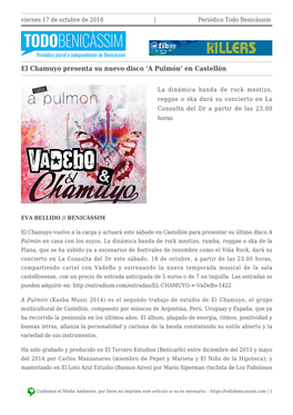 El Chamuyo Presenta Su Nuevo Disco &#8216