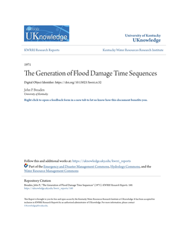 The Generation of Flood Damage Time Sequences Digital Object Identifier