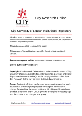 City Research Online