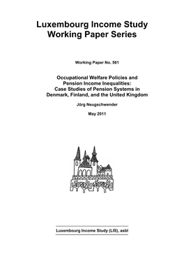 Occupational Welfare Policies and Pension Income Inequalities: Case Studies of Pension Systems in Denmark, Finland, and the United Kingdom