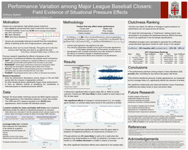Performance Variation Among Major League Baseball Closers