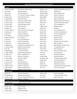 Ontario Trucking Association Board of Directors (2014-16) Carriers