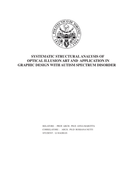 Systematic Structural Analysis of Optical Illusion Art and Application in Graphic Design with Autism Spectrum Disorder