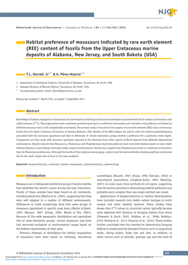 Habitat Preference of Mosasaurs Indicated by Rare Earth Element