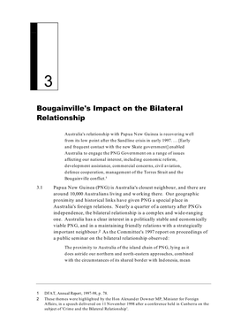 Bougainville's Impact on the Bilateral Relationship 43