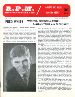 Fred White Ambitious, Dependable, Honest