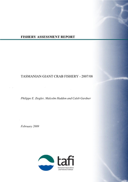 Tasmanian Giant Crab Fishery 2007-08