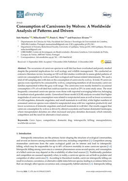 Consumption of Carnivores by Wolves: a Worldwide Analysis of Patterns and Drivers