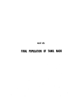 Final Population of Tamil Nadu Introductory Note