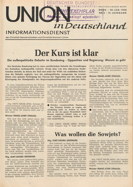 UID Jg. 12 1958 Nr. 5, Union in Deutschland