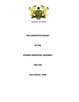 The Composite Budget of the Kpando Municipal Assembly for the 2014 Fiscal Year