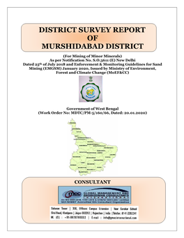 District Survey Report of Murshidabad District