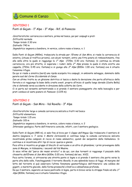 Sentieri Escursionistici Il Parcheggio Consigliato, Nei Giorni Festivi E Pre-Festivi, È L'area Di Piazzale Giovanni XXIII