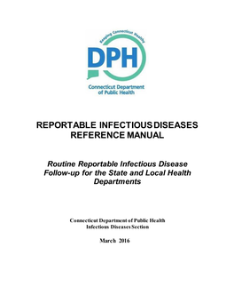 Reportable Infectious Diseases Reference Manual