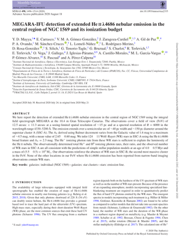 MEGARA-IFU Detection of Extended Heii Λ4686 Nebular Emission in The