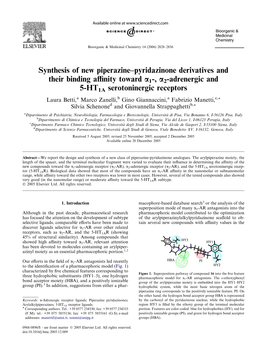 Synthesis of New Piperazine￢ﾀﾓpyridazinone Derivatives And