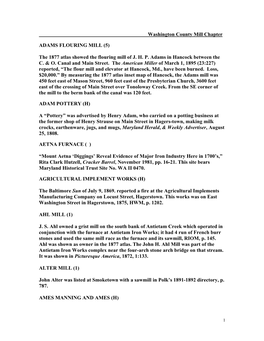 The 1877 Atlas Showed the Flouring Mill of JHP Adams in Hancock