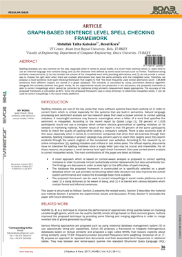 Article Graph-Based Sentence Level Spell