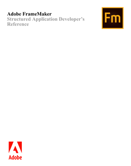 Adobe Framemaker Structure Application Developer Reference