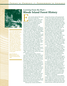 Rhode Island Forest History