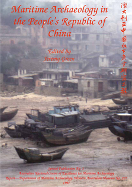 Maritime Archaeology in the People's Republic of China